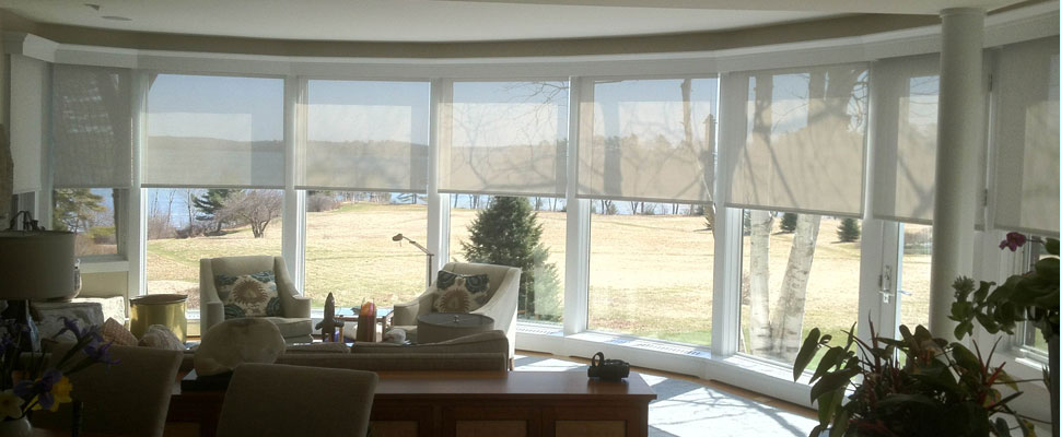Curved windows by Solarize Window Insulators of Arundel ME